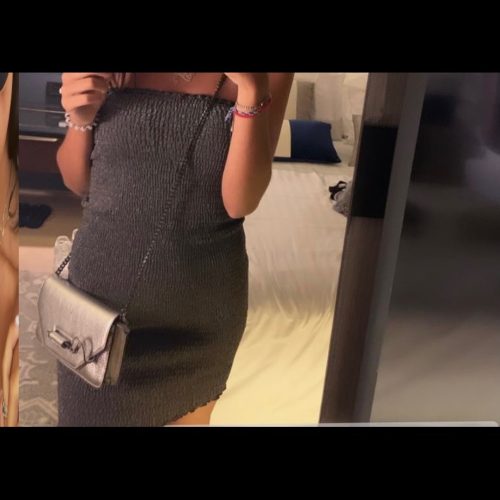 adika tight silver sparkly dress.